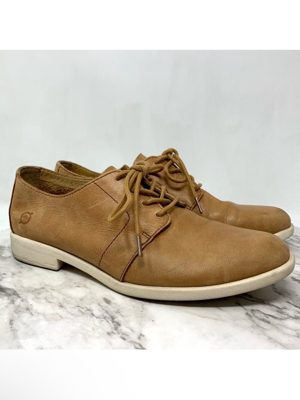 B.O.C. Passi Brown Leather Lace-Up Soft Shell Oxfords 7 Preppy Academia Comfort